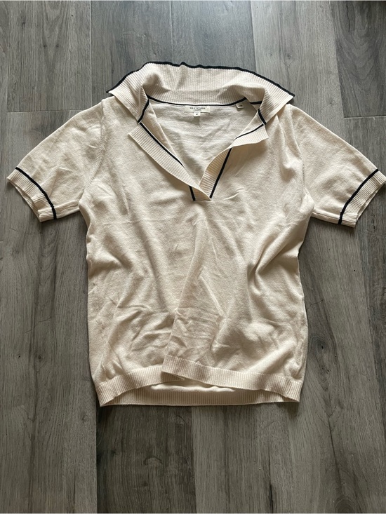 Max Studio Tops - Max Studio V-Neck Short-Sleeve Polo Sweater